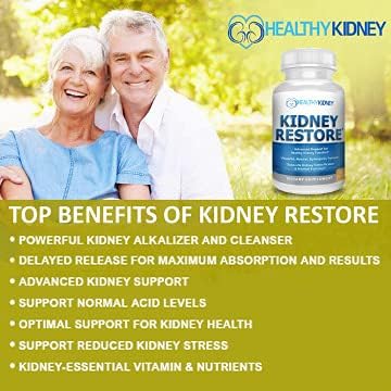 Kidney Restore Kidney Cleanse and Kidney Health Supplement to Support Normal Kidney Function, Vitamins for Kidney Health 60 caps