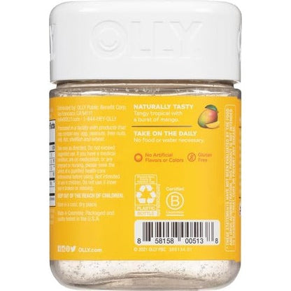 OLLY Probiotic Gummy, Immune and Digestive Support, 1 Billion CFUs, Chewable Probiotic Supplement, Mango, 25 Day Supply - 50 Count OLLY