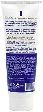 TriDerma MD Radia-Soothe Skin Relief Radiation Cream, Helps Relieve Radiation Burn, Radiodermatitis and other Skin Damaging Side Effects from Radiation Therapy, Fragrance Free, 4 oz tube TriDerma MD