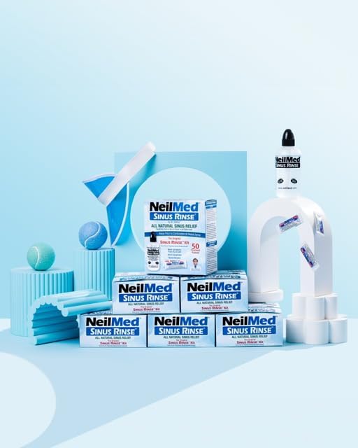 NeilMed Sinus Rinse - A Complete Sinus Nasal Rinse Kit, 50 count