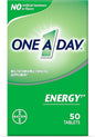 One A Day Energy Multivitamin with Vitamin A, C, D, E, Zinc for Immune Health*, Caffeine, Biotin, B6, B12 & More, 50 Tablets