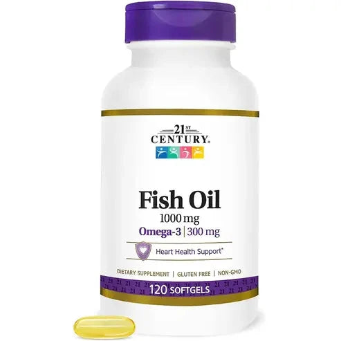 21st Century Fish Oil 1000 mg Softgels, 120 Count 21st Century