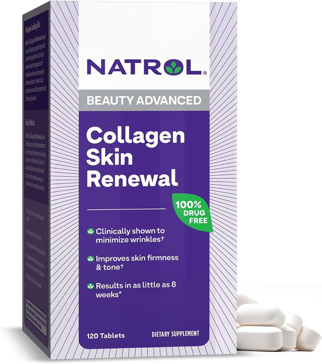 Natrol, Collagen Skin Renewal Tablets, Dietary Supplement, 120 Count