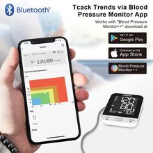 Matene 2022 New Bluetooth Blood Pressure Machine, Smart Wireless Blood Pressure Monitor with Adjustable Large Cuff(8.7-16.5in) and Backlit Display, APP Unlimited Memory for 2 Users and Smart Tracking Matene