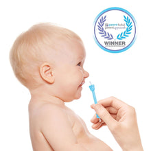 oogiebear: Baby Nose Cleaner & Ear Wax Removal Tool - Safe Booger & Earwax Removal for Newborns, Infants, Toddlers - Dual-Ended - Essential Baby Stuff, Diaper Bag Must-Have, 2 Pack Blue with CASE oogiebear