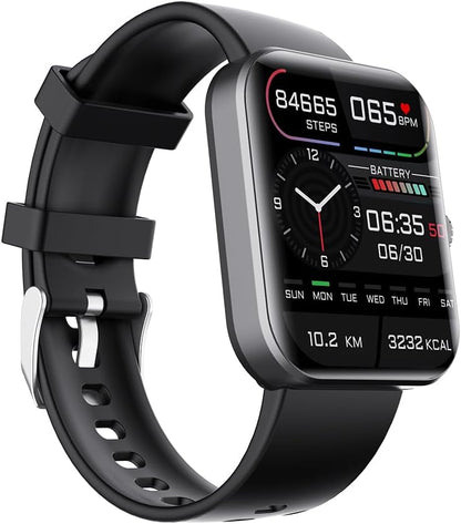 Geekran Smartwatch, Upgrade Non-invasive Blood Glucose Test Smart Watch, Blood Sugar Monitoring Smartwatch Fitness Watch with Blood Pressure Blood Oxygen Tracking Bluetooth Watch (Black - B)
