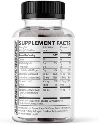 LifeSeasons Clinical Immunity - Elderberry Gummies - Supports a Healthy Immune System - 75 Gummies