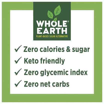 Whole Earth, Plant-Based Sugar Alternative - Golden Sweetener Erythritol & Monk Fruit, Zero Calories, No Artificial Colors and Keto Friendly (32Oz / 2Lb)