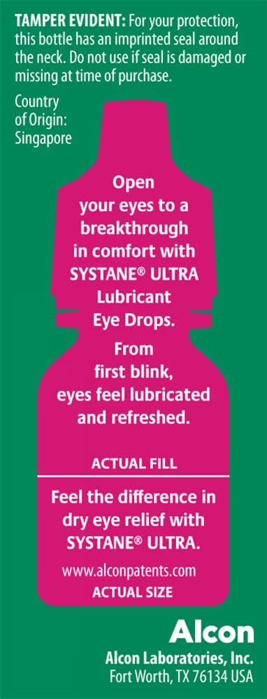 Systane Ultra Lubricant Eye Drops,0.14 Fl Oz