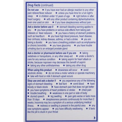 Aleve PM Relief and Nighttime Sleep Aid, Naproxen Sodium Caplets, 20 Count