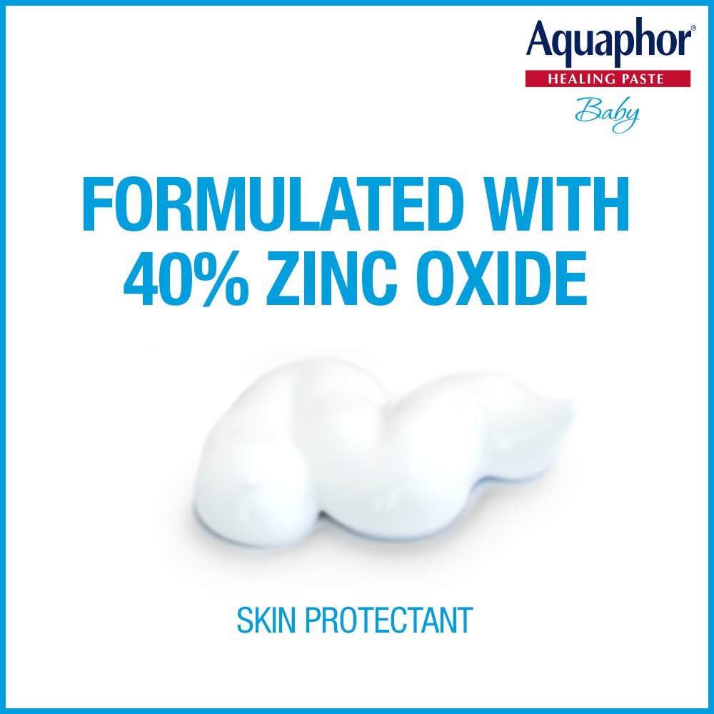Aquaphor Baby Diaper Rash Paste, Maximum Strength 40% Zinc Oxide, Diaper Rash Cream, Diaper Rash Ointment, 3.5 oz