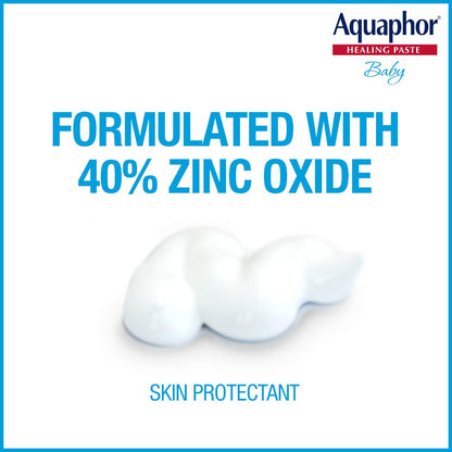 Aquaphor Baby Diaper Rash Paste, Maximum Strength 40% Zinc Oxide, Diaper Rash Cream, Diaper Rash Ointment, 3.5 oz