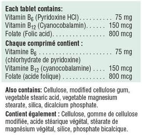 Jamieson Vitamin B6, Vitamin B12 and Folic Acid, 110 Count