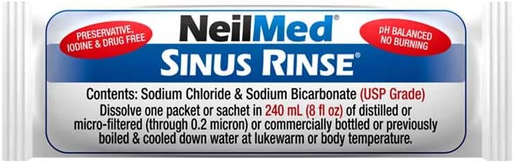 NeilMed Sinus Rinse - A Complete Sinus Nasal Rinse Kit, 50 count