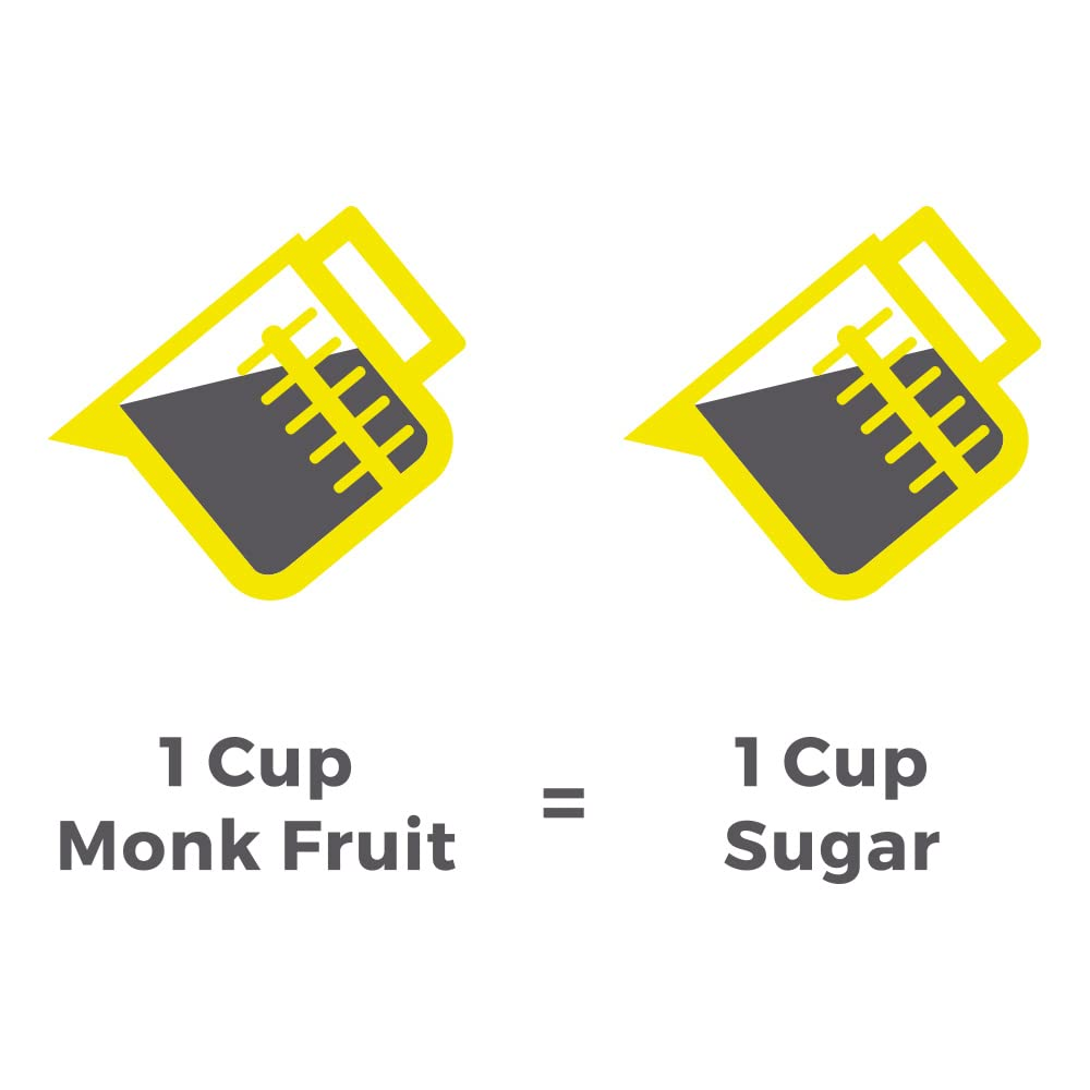 Nativo Monk Fruit and Erythritol Sweetener 1:1 - Granular - Sugar Substitute - Non GMO - 0 Glycemic - Keto and Paleo Friendly - 1 Pound bag (Classic)