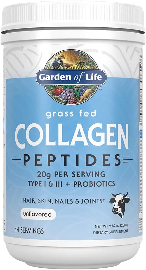Garden of Life Grass Fed Collagen Peptides Powder, 14 servings