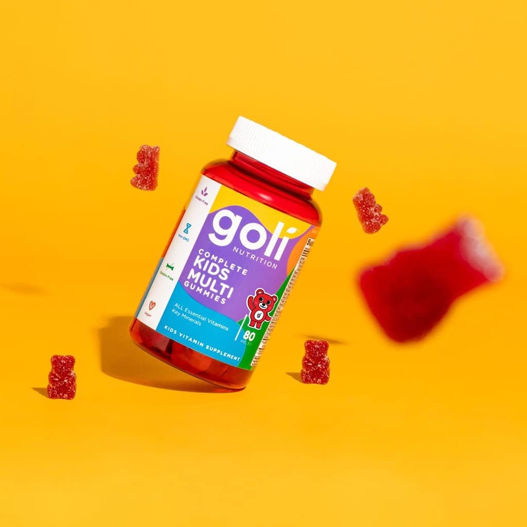Goli Kids Multivitamin Gummy - 80 Count - All 13 Essential Vitamins & Key Minerals - Kosher, Gluten-Free, Vegan, and Non-GMO