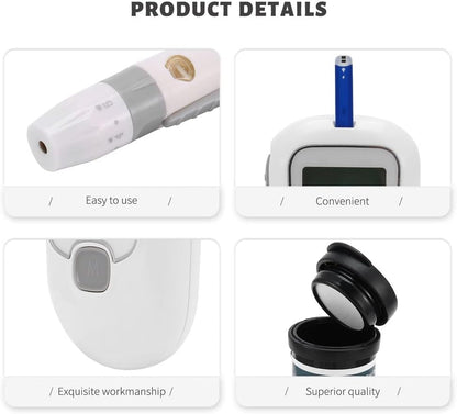 COLEBY Blood Glucose Monitor Kit G-666B, Blood Sugar Test Kit with Lancing Device, 100 Test Strips and 100 Lancets, Smart Diabetes Testing Kit, Portable Diabetic Glucometer, Glucose Meter for Home Use