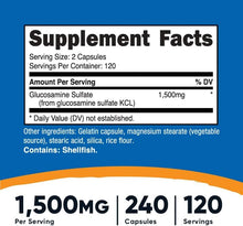 Nutricost Glucosamine Sulfate 750mg, 240 Capsules Nutricost