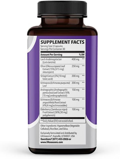 LifeSeasons Immuni-T - Immune Support - Vitamin Supplement for Cold & Flu Relief - Natural Immunity System Booster - 90 Capsules