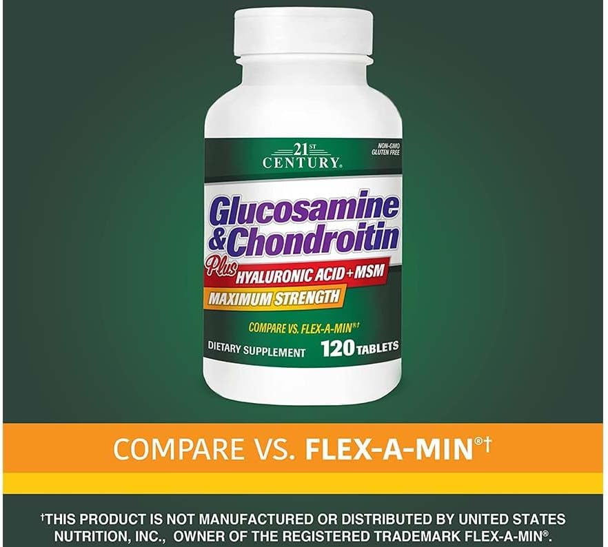 21st Century Glucosamine and Chondroitin Plus Tablets, 120 Count