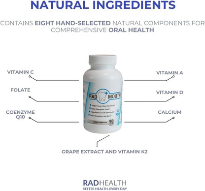 Rad Mouth Prevents Gum Recession, Strengthen Teeth, Teeth Sensitivity, Jaw Bone, Gums, Sensitivity Will be Reduced