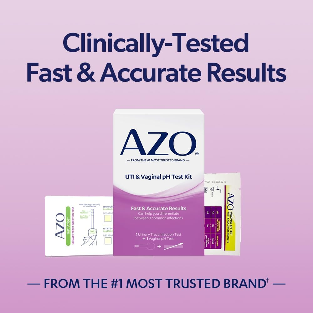 AZO Urinary Tract Infection (UTI) Test Strip + Vaginal pH Test Kit