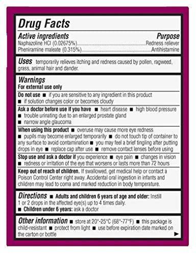 Allergy Eye Drops by Bausch & Lomb, for Itch & Redness Relief, 15 mL (Pack of 2)