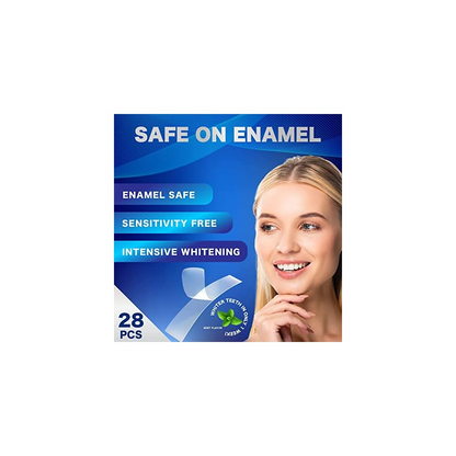 Waving Palms Teeth whitening Strip, 28 Sensitivity Free Whitening Strips, Peroxide Free, 14 Treatments for Teeth whitening, Professional and Safe Teeth whitening Strips