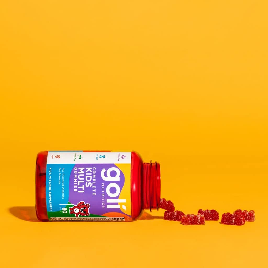 Goli Kids Multivitamin Gummy - 80 Count - All 13 Essential Vitamins & Key Minerals - Kosher, Gluten-Free, Vegan, and Non-GMO