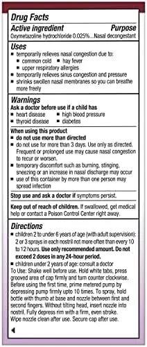 Afrin Childrens, Age 2-6, Extra Moisturizing Stuffy Kids Nasal Spray Pump Mist, 12 Hour Nasal Congestion Relief - Twin Pack, 30 mL Afrin