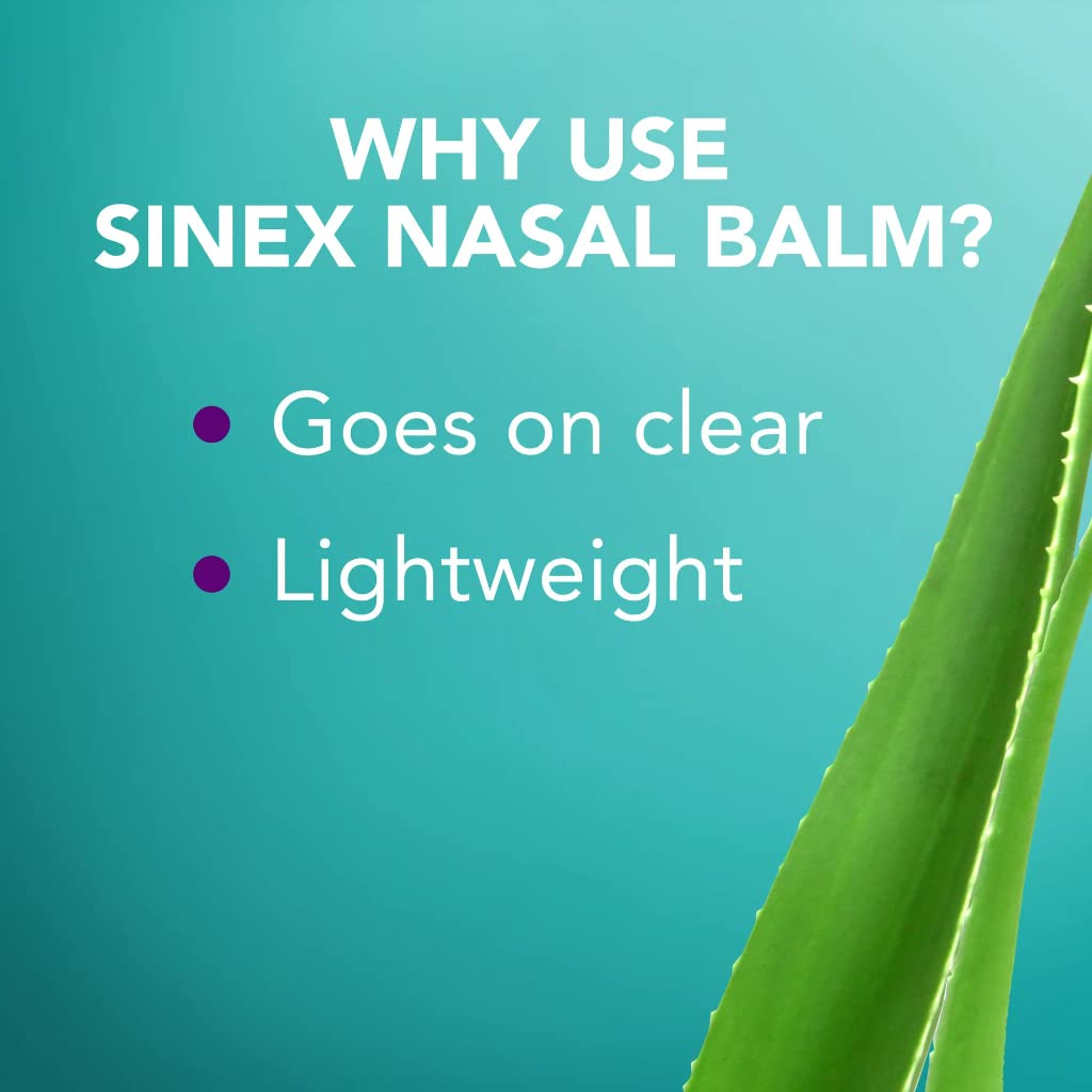 Vicks Sinex, Daily Moisturizing Nasal Balm, with Vitamin E, Hint of Aloe, Soothes and Hydrates Dry Skin Around The Nose, 0.5 FL OZ (Pack of 2)