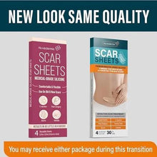 NUVADERMIS Silicone Scar Sheets - Extra Long Scar Sheets for C-Section, Tummy Tuck, Keloid, and Surgical Scars - Reusable Medical Grade Silicone Scar Sheets - Pack of 4 - Light Tone NUVADERMIS