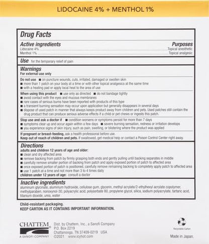Max Strength Lidocaine Pain Relief Patch (5 Count) Penetrates for Fast, Targeted Relief