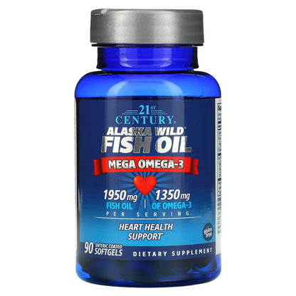 21st Century Alaska Wild Fish Oil Softgels, 90 Count