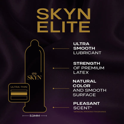SKYN Elite Non-Latex Lubricated Condoms, 12 Count