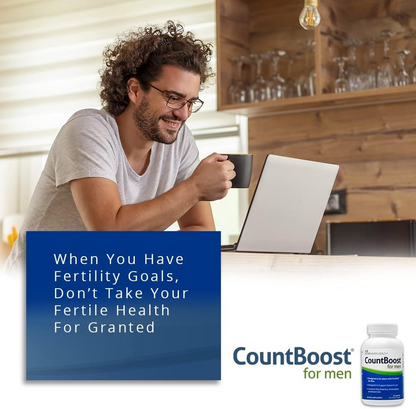 Fairhaven Health CountBoost for Men Optimal Count and Volume Male Fertility Supplement - Pre-Conception Nutrition for Him - 60 Capsules