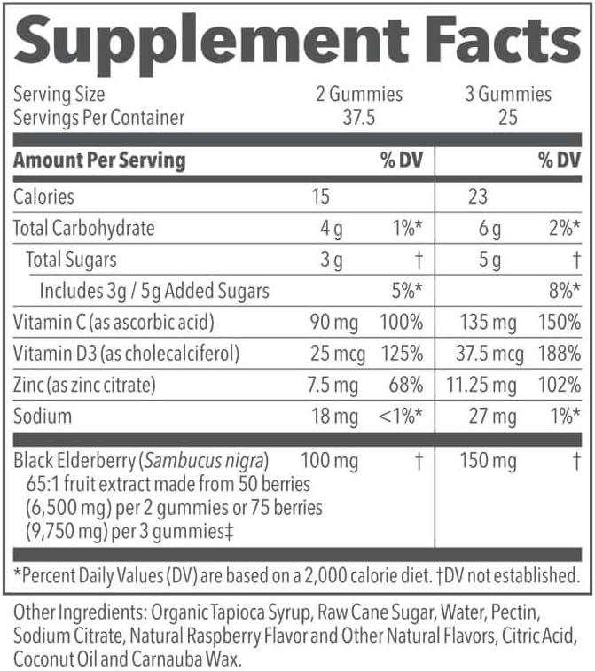 LifeSeasons Clinical Immunity - Elderberry Gummies - Supports a Healthy Immune System - 75 Gummies