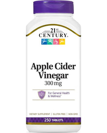 21st Century Apple Cider Vinegar 300mg Tablets, 250 Count 21st Century
