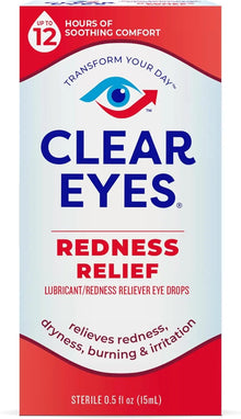 Clear Eyes Redness Eye Relief Eye Drops, 0.5 Fl Oz Clear Eyes