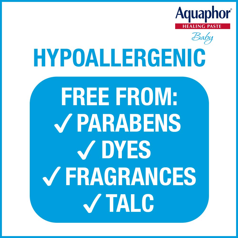 Aquaphor Baby Diaper Rash Paste, Maximum Strength 40% Zinc Oxide, Diaper Rash Cream, Diaper Rash Ointment, 3.5 oz