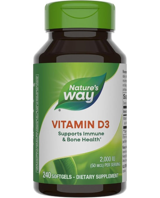 Nature's way vitamin D3 softgels, 240 ct