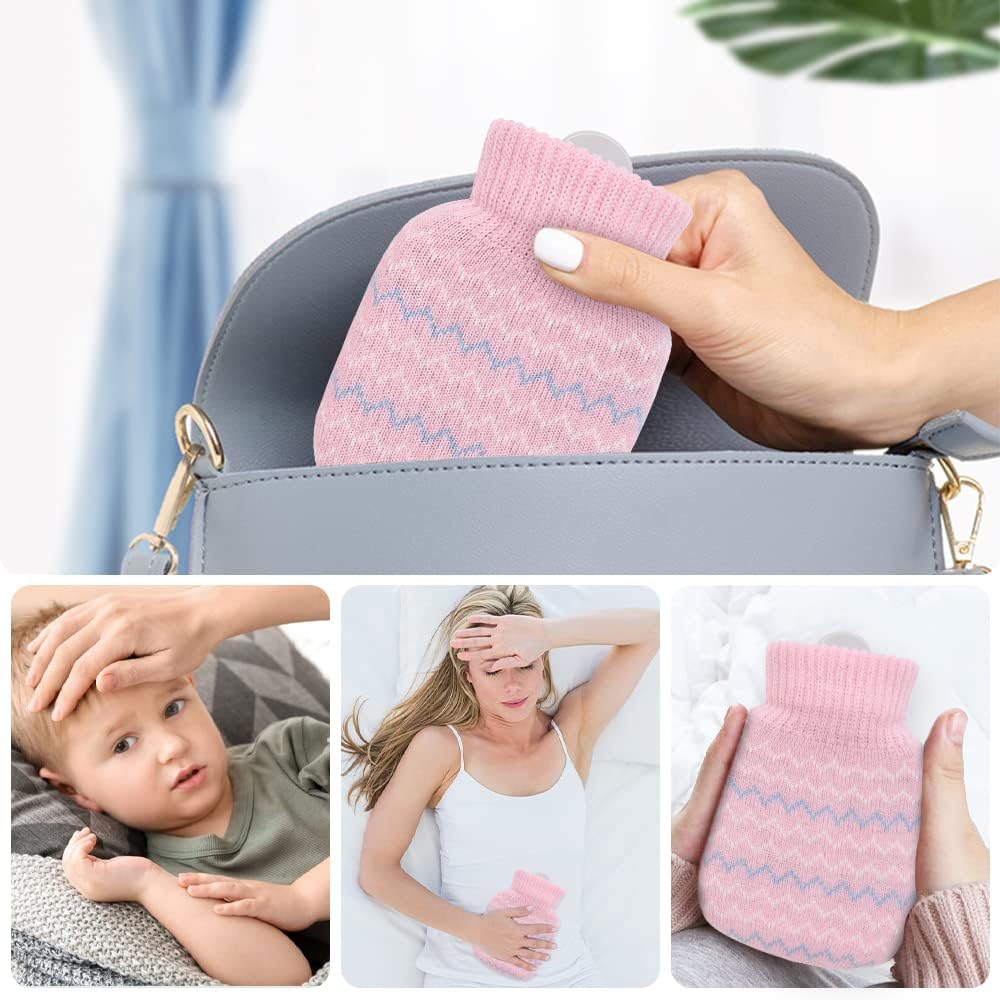 320ml Hot Water Bottle with Knited Cover