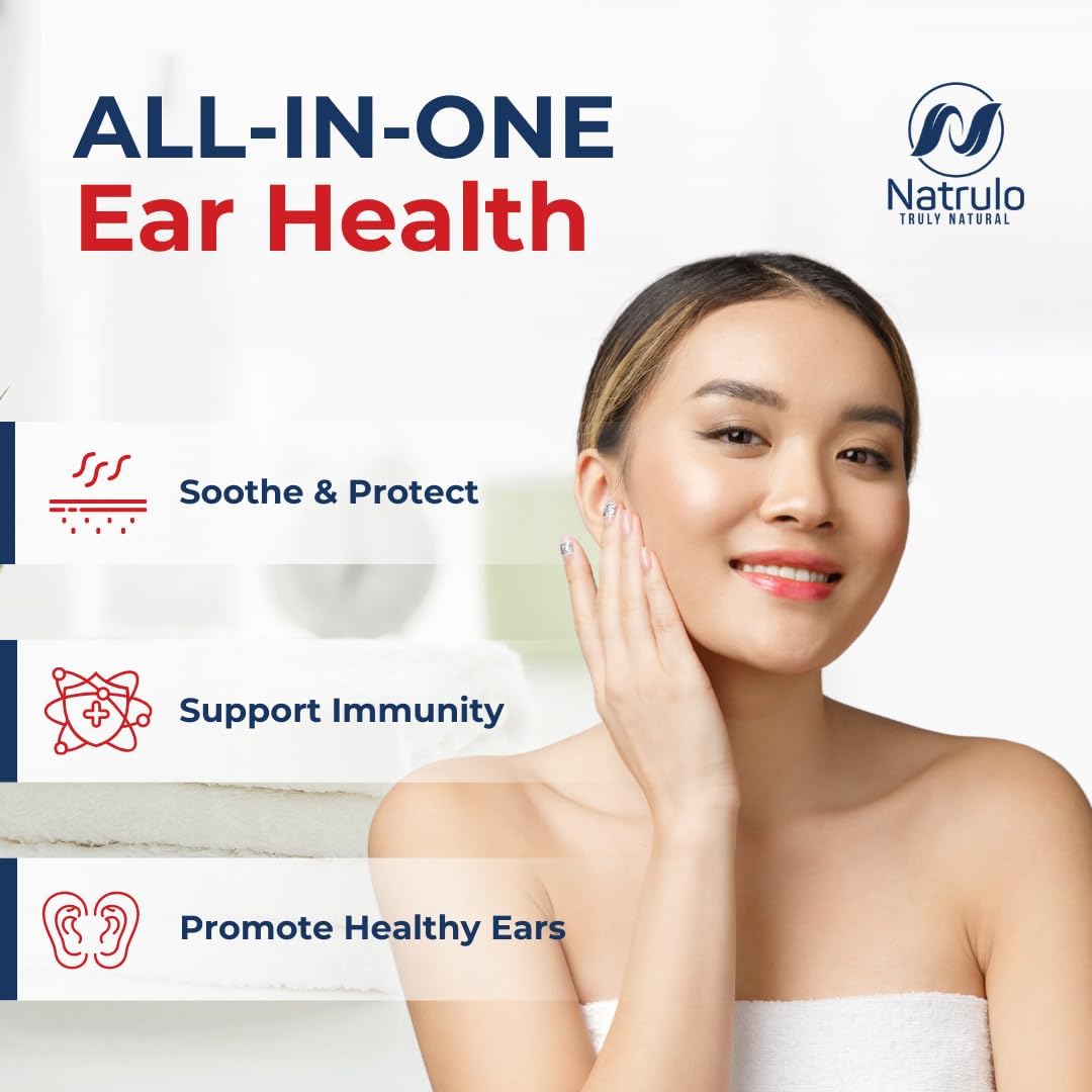 Natrulo Ear Drops for Ear Pain – Organic Ear Drops for Adult, Kids, Baby, Dog & Pets – Relieves Ear Aches, Itchy Ears, Infections, Swimmer's Ear, & Loosens Wax – Kids Safe, Made in USA