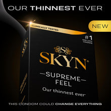 SKYN Supreme Feel Non-Latex Condoms, 10 Count, Ultra-Thin & Pre-Lubricated for a Natural, Smooth Fit SKYN
