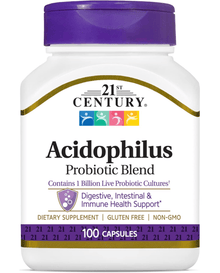 21st Century Acidophilus Probiotic Blend Capsules, 100 Count 21st Century