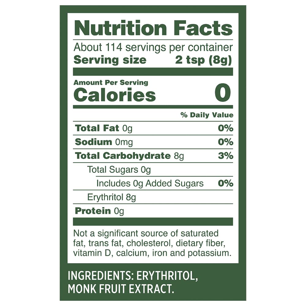 Whole Earth, Plant-Based Sugar Alternative - Golden Sweetener Erythritol & Monk Fruit, Zero Calories, No Artificial Colors and Keto Friendly (32Oz / 2Lb)