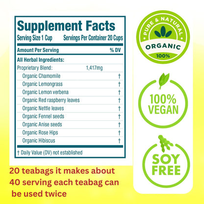 Lactation tea, healthy nursing by Secrets of Tea - ( Up to 40 Servings)