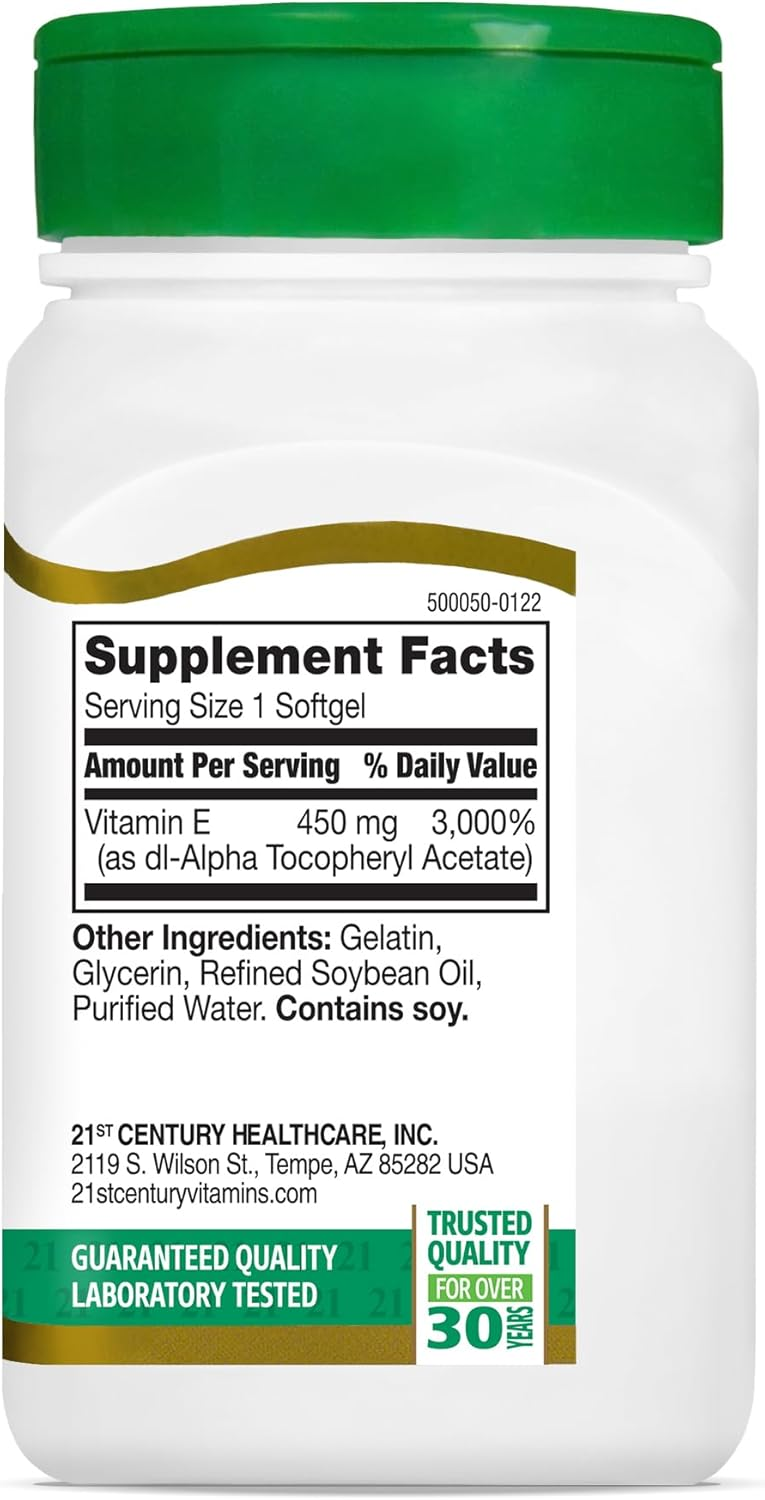 21st Century E 1000 I.U. (Dl-Alpha) Softgels, 55-Count