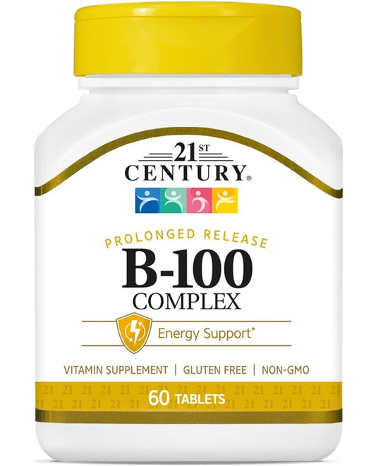 21st Century B 100 Complex Prolonged Release Caplets, 60 Count (Pack of 1)